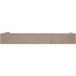 Meridian Furniture Rummi Beige Velvet Performance Fabric 7pc. Modular Sectional