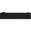 Meridian Furniture Rummi Black Velvet Performance Fabric 5pc. Modular Sectional