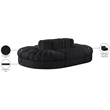 Meridian Furniture Rummi Black Velvet Performance Fabric 6pc. Modular Sectional