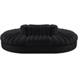 Meridian Furniture Rummi Black Velvet Performance Fabric 6pc. Modular Sectional