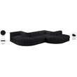 Meridian Furniture Rummi Black Velvet Performance Fabric 6pc. Modular Sectional