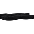 Meridian Furniture Rummi Black Velvet Performance Fabric 6pc. Modular Sectional