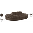 Meridian Furniture Rummi Brown Velvet Performance Fabric 6pc. Modular Sectional