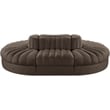 Meridian Furniture Rummi Brown Velvet Performance Fabric 6pc. Modular Sectional