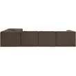Meridian Furniture Rummi Brown Velvet Performance Fabric 6pc. Modular Sectional