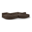 Meridian Furniture Rummi Brown Velvet Performance Fabric 6pc. Modular Sectional