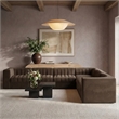 Meridian Furniture Rummi Brown Velvet Performance Fabric 7pc. Modular Sectional