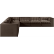 Meridian Furniture Rummi Brown Velvet Performance Fabric 7pc. Modular Sectional