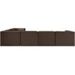Meridian Furniture Rummi Brown Velvet Performance Fabric 7pc. Modular Sectional
