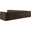 Meridian Furniture Rummi Brown Velvet Performance Fabric 7pc. Modular Sectional