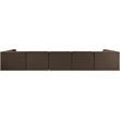 Meridian Furniture Rummi Brown Velvet Performance Fabric 7pc. Modular Sectional