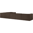Meridian Furniture Rummi Brown Velvet Performance Fabric 7pc. Modular Sectional