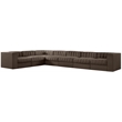 Meridian Furniture Rummi Brown Velvet Performance Fabric 7pc. Modular Sectional