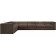 Meridian Furniture Rummi Brown Velvet Performance Fabric 7pc. Modular Sectional