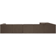 Meridian Furniture Rummi Brown Velvet Performance Fabric 7pc. Modular Sectional