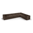 Meridian Furniture Rummi Brown Velvet Performance Fabric 7pc. Modular Sectional