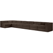 Meridian Furniture Rummi Brown Velvet Performance Fabric 7pc. Modular Sectional