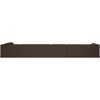 Meridian Furniture Rummi Brown Velvet Performance Fabric 7pc. Modular Sectional
