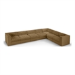 Meridian Furniture Rummi Saddle Velvet Performance Fabric 7pc. Modular Sectional