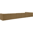 Meridian Furniture Rummi Saddle Velvet Performance Fabric 7pc. Modular Sectional