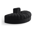 Meridian Furniture Rummi Black Velvet Performance Fabric 2pc. Modular Loveseat