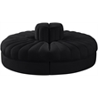 Meridian Furniture Rummi Black Velvet Performance Fabric 4pc. Modular Sofa