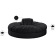 Meridian Furniture Rummi Black Velvet Performance Fabric 4pc. Modular Sofa