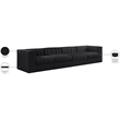Meridian Furniture Rummi Black Velvet Performance Fabric 4pc. Modular Sofa