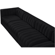 Meridian Furniture Rummi Black Velvet Performance Fabric 4pc. Modular Sofa
