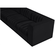Meridian Furniture Rummi Black Velvet Performance Fabric 4pc. Modular Sofa