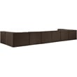 Meridian Furniture Rummi Brown Velvet Performance Fabric 8pc. Modular Sectional