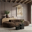 Meridian Furniture Rummi Brown Velvet Performance Fabric 8pc. Modular Sectional