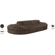 Meridian Furniture Rummi Brown Velvet Performance Fabric 8pc. Modular Sectional