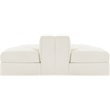 Meridian Furniture Rummi Cream Velvet Performance Fabric 2pc. Modular Loveseat