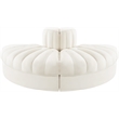 Meridian Furniture Rummi Cream Velvet Performance Fabric 2pc. Modular Loveseat