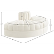 Meridian Furniture Rummi Cream Velvet Performance Fabric 2pc. Modular Loveseat