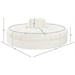 Meridian Furniture Rummi Cream Velvet Performance Fabric 4pc. Modular Sofa
