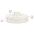 Meridian Furniture Rummi Cream Velvet Performance Fabric 4pc. Modular Sofa
