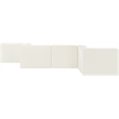 Meridian Furniture Rummi Cream Velvet Performance Fabric 6pc. Modular Sectional