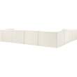 Meridian Furniture Rummi Cream Velvet Performance Fabric 7pc. Modular Sectional
