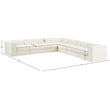 Meridian Furniture Rummi Cream Velvet Performance Fabric 7pc. Modular Sectional