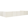 Meridian Furniture Rummi Cream Velvet Performance Fabric 7pc. Modular Sectional