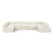 Meridian Furniture Rummi Cream Velvet Performance Fabric 7pc. Modular Sectional