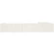 Meridian Furniture Rummi Cream Velvet Performance Fabric 7pc. Modular Sectional