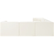 Meridian Furniture Rummi Cream Velvet Performance Fabric 7pc. Modular Sectional