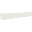 Meridian Furniture Rummi Cream Velvet Performance Fabric 7pc. Modular Sectional
