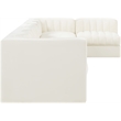 Meridian Furniture Rummi Cream Velvet Performance Fabric 7pc. Modular Sectional
