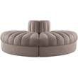 Meridian Furniture Rummi Taupe Velvet Performance Fabric 2pc. Modular Loveseat