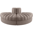 Meridian Furniture Rummi Taupe Velvet Performance Fabric 2pc. Modular Loveseat
