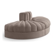 Meridian Furniture Rummi Taupe Velvet Performance Fabric 2pc. Modular Loveseat